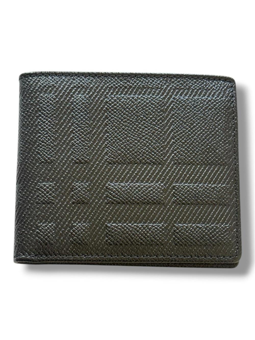 Burberry Black Textured Leather Bi-Fold Wallet
